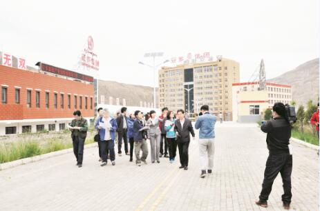 媒体团在安多循环经济示范区采访