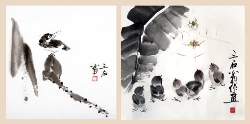 舒先恵作品-后顾-观战 