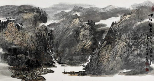 峡江烟云 刘占军原创55x104 峡江烟云 刘占军原创55x104