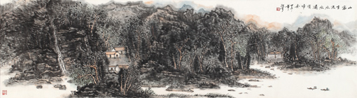 张红宇作品1 山高有流水180cmx49cm