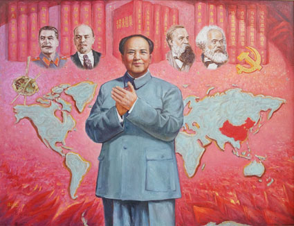 《满江红》四海翻腾云水怒，五洲震荡风雷激130cmx100cm2011年4月