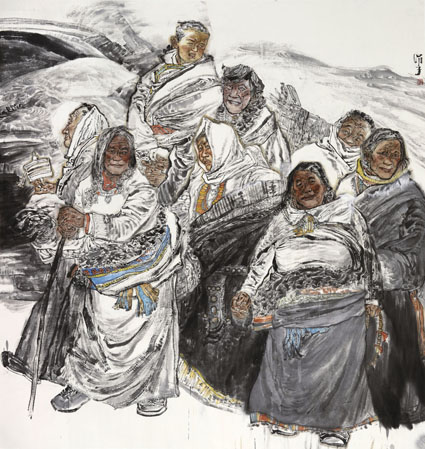 《红云》185X200cm