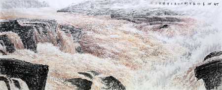 大河长风万里行240x100cm