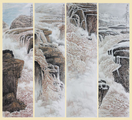 黄河交响曲180x48x4cm