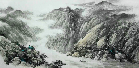 叶思裕作品1 《山水》 六尺