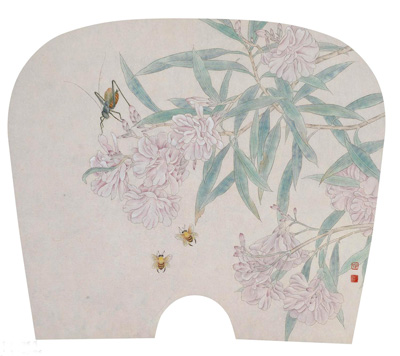 2014年创作，名称；（花言虫语）尺寸；(43x37)cm.纸本