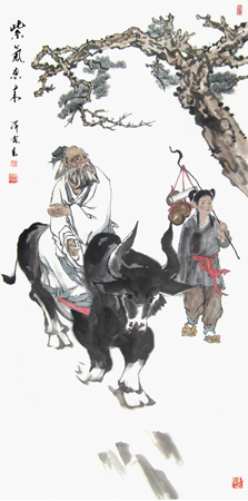 紫气东来 136cmX68cm 2008年作