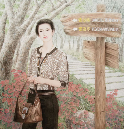 等候的时刻92X90cm