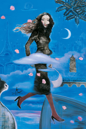 彼岸的玫瑰 布面油画 120x180cm 2008年