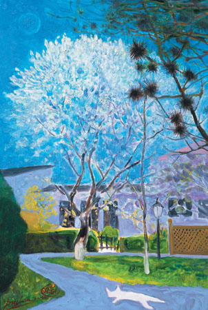 花园里的风景 布面油画 60x90cm 2010年