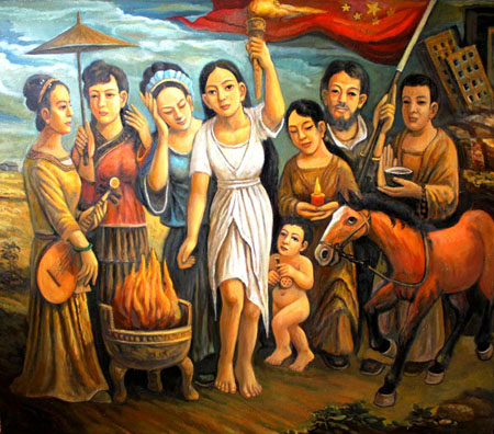 《信念》油画