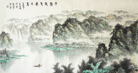 千壑竞秀万木春180x98cm