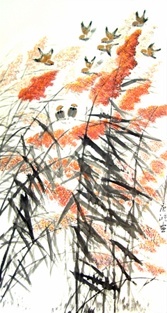 硕果《年年红》179x96cm