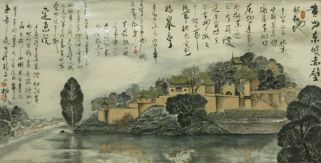 黄山东坡赤壁图规格80x140cm