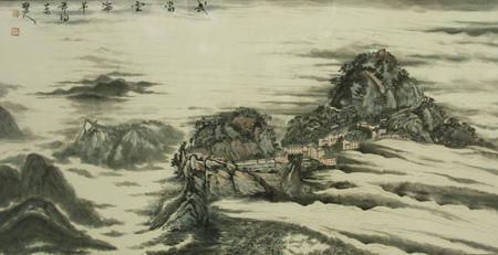 武当云海图规格80x140cm