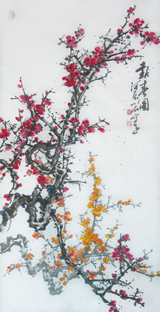 报春图（国画中堂）136X68cm 2015年