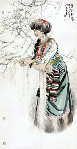 何家英作品《春到阿坝》