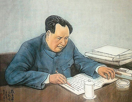 人民领袖毛泽东 108X85cm