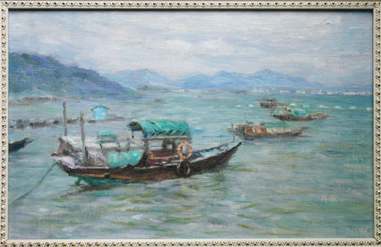 遥望大亚湾 2008年 （画面尺寸：56cmX78cm）
