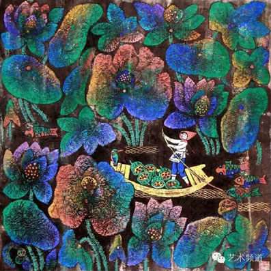 1.工笔重彩 采莲女