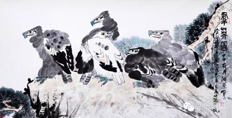 3.国画 群英图