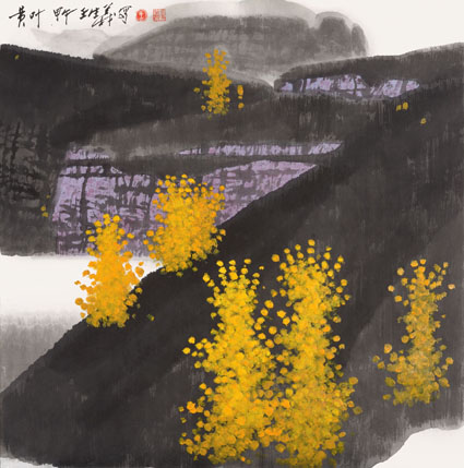 黄叶2014年（68×69cm）