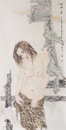 版纳三月 136X68cm