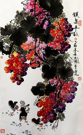 周忠法作品：硕果图 