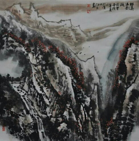 实力派书画家、归元寺书画院专职画师，武汉市汉南区卓越书画院常务副院长刘红权(江上)作品折赏