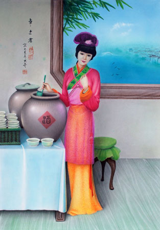 钟世启作品2《卓文君》0.7×1.0米