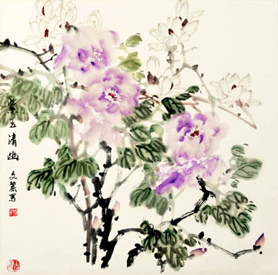 《紫玉幽香》68×68cm