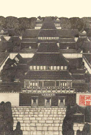 《北京故宫图》30×23cm