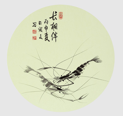 《长相伴》68×68cm