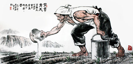 《背负青天》150×70cm