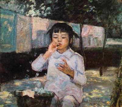《童趣》55×46cm 1986年 《童趣》55×46cm 1986年