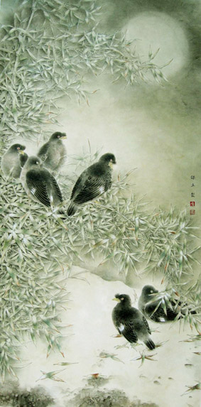 陈保立作品4《报春》 规格：132×63cm 作于2007年
