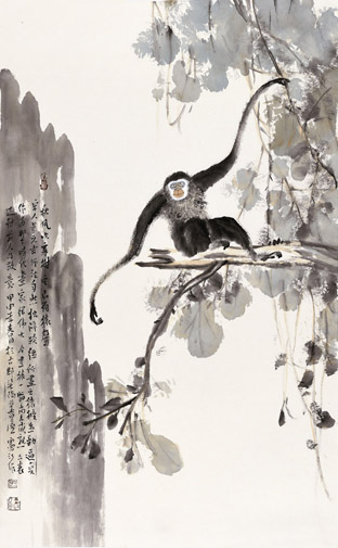《空山猿声》60cm×95cm
