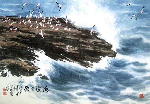 《海滨之歌》68×100cm