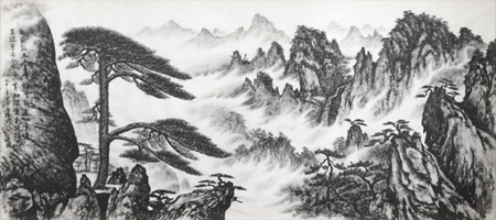 松翁挺立玉屏峰，颔首相邀似重逢。笑迎东南西北客，黄山深处觅仙踪。