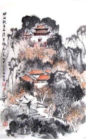 《湛然现如来》规格：68cm×46cm