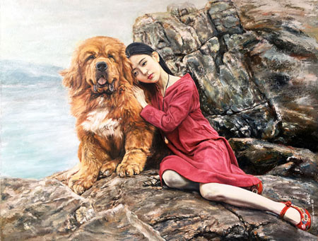 《归依》布面油画，规格：120x150cm 作家：巴古