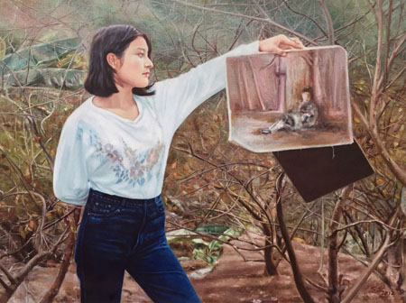 《秋天的回忆》布面油画，规格：200x150cm 作家：巴古