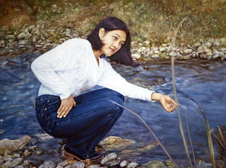 《约定》布面油画，规格：200x150cm 作家：巴古