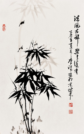 《清风吉祥，乐有佳音》规格：44cm×66cm