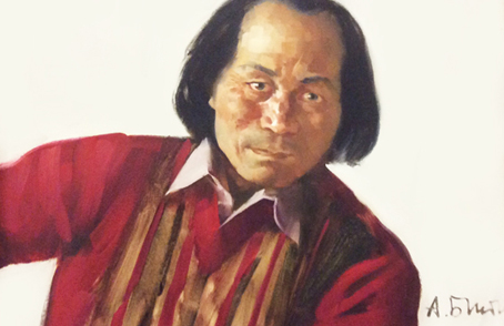 蒋征肖像由俄罗斯列宾美术学院院士亚力山大·依维诺奇·贝斯特诺夫画