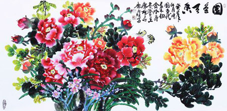 《国色天香》180cm×90cm