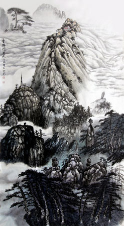 《梦魂迎客松》180×97cm