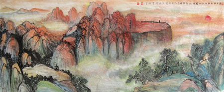 《东方红》180cm×70cm