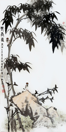 张淑荣作品10 国画《春雨后》