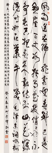 《长幅草书》(240cm×90cm)，创作年代：2013年5月